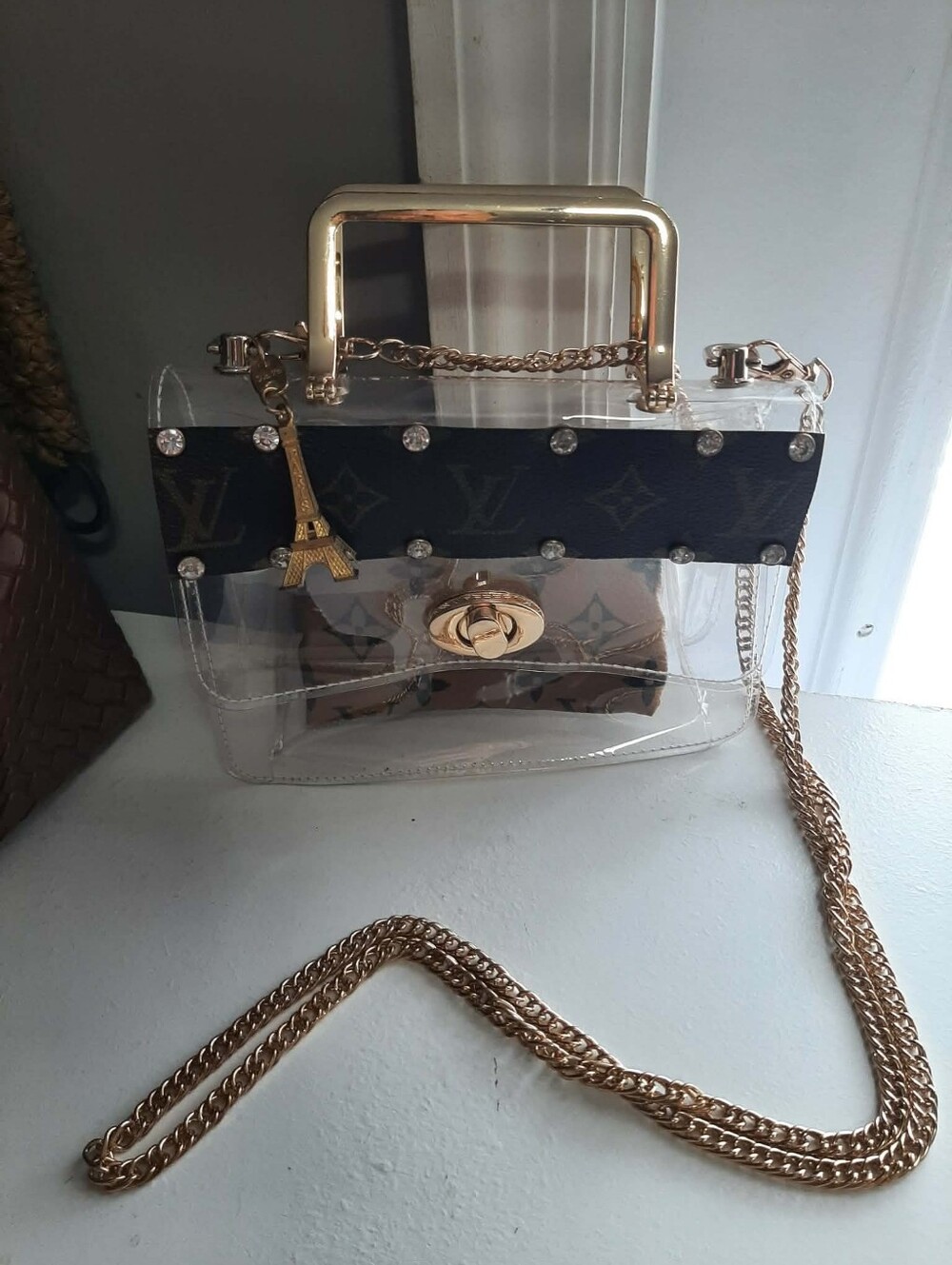 THE UNBRANDED BRAND "Up Cycled "Lil LuLu" Transparent Clutch - Picture 12 of 12